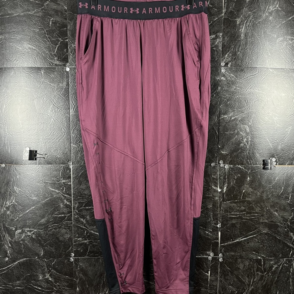 Under Armour Women's Red Hem Sweatpants Fits Medium